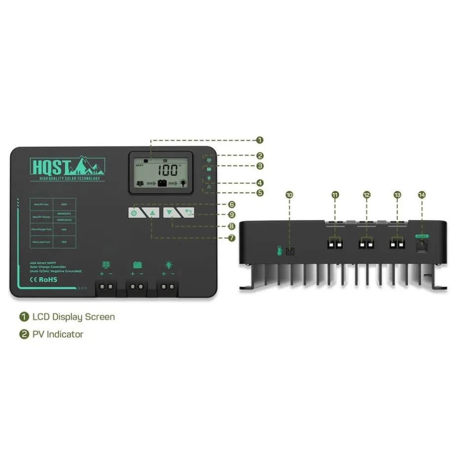 40A MPPT Charge Controller& BT